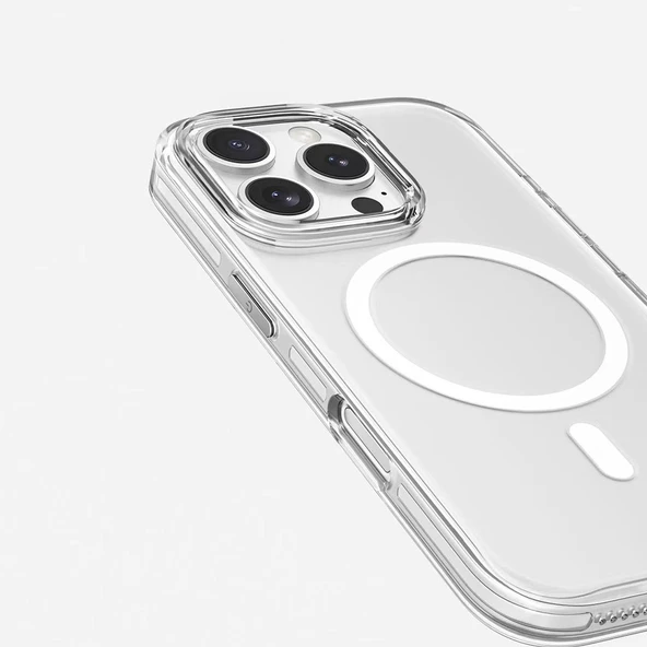 Apple iPhone 16 Pro Max Kılıf Magsafe Şarj Özellikli Kamera Korumalı Zore Kripto Kapak - Resim 4