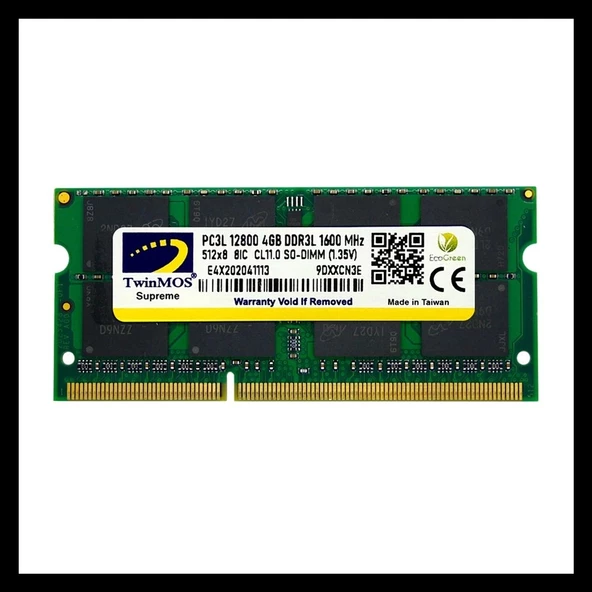 Twinmos Mdd3l4gb1600n, 4gb, Ddr3, 1600mhz, 1.35v Notebook Ram