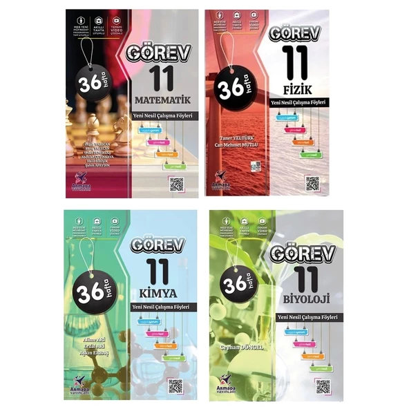 Armada Görev 11. Sınıf Matematik + Fizik + Kimya + Biyoloji Yeni Nesil Çalışma Föyleri ürün görseli