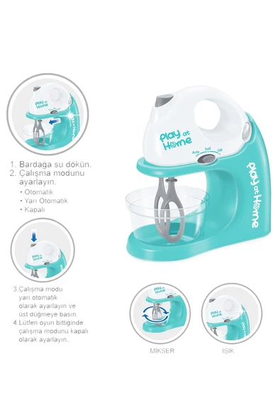Işıklı ve Hareketli Oyuncak Mikser ile Çocuklar Mutfakta Keşfe Çıkıyor! - 2