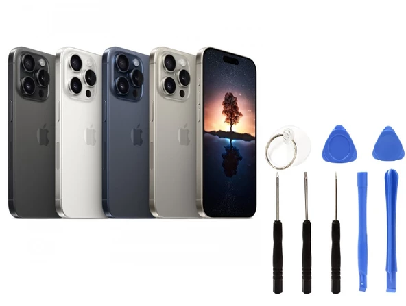 Apple İphone 15 Pro Max Arka Kapak +B7000 Yapıştırıcı+Tamir Seti ürün görseli 1