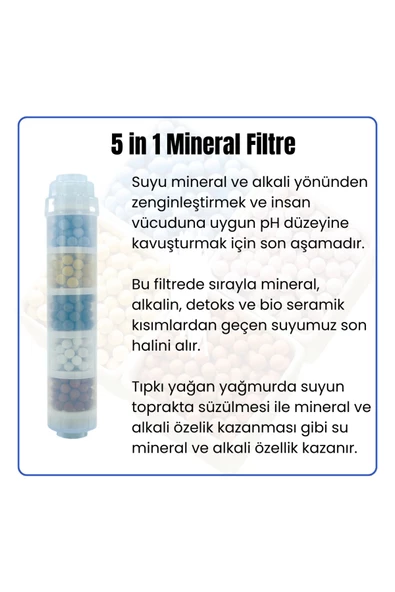 Ultraviyole (UV) Filtreli 11 Aşamalı Su Arıtma Cihazı - Resim 5