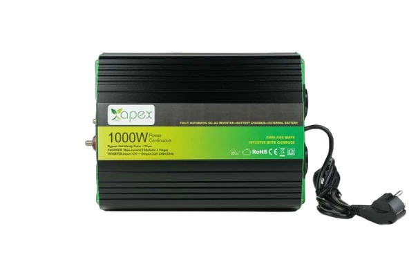 Apex 12V 1000W Şarjlı Tam Sinüs İnverter