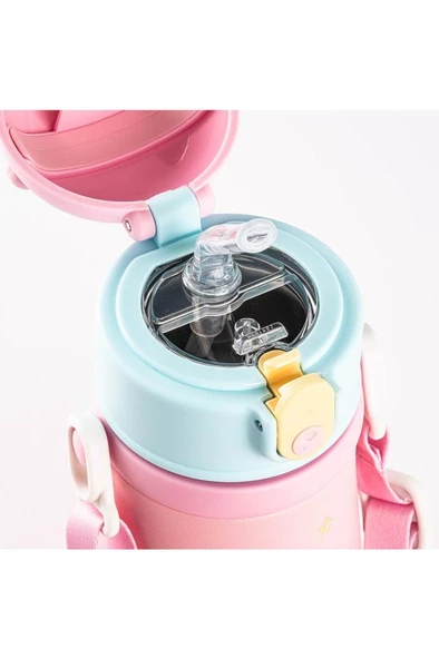 HON PEMBE ASKILI PASLANMAZ ÇELİK ÇOCUK TERMOSU 480ML - 2