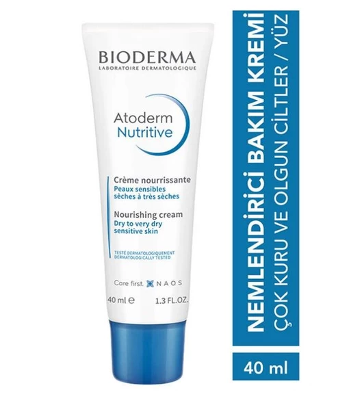 Bioderma Atoderm Nutrition Çok Kuru Olgun Cilt Besleyici Nemlendirici Yüz Kremi Avokado ve Shea Yağı 40 ml
