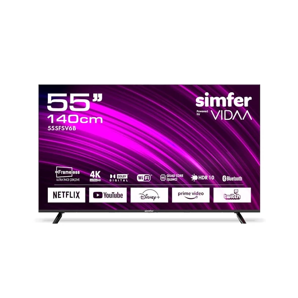 Simfer 50SFSV6B 127 Ekran 50 " VIDAA LED 4K ULED Televizyon