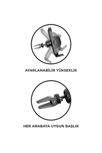 Torima Siyah JX-046 Car Holder Araç İçi Havalandırma Telefon Tutucu - 2