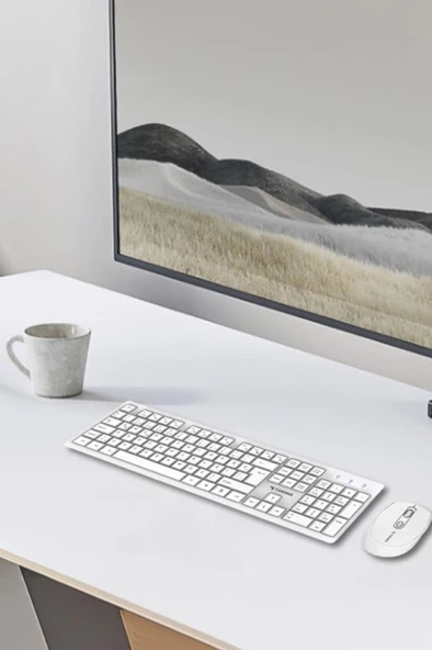 Torima TMK-01 Beyaz Kablosuz Q Klavye Ve Mouse Seti - 2