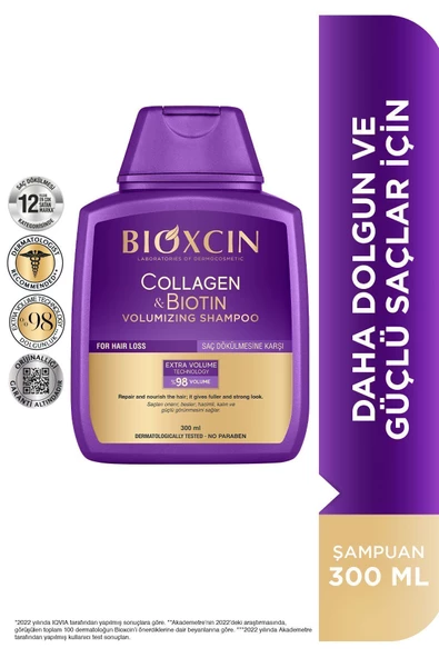 Bioxcin Collagen & Biotin Ekstra Hacim & Dolgunlaştırıcı Şampuan 300 Ml - 2 Li Avantaj Seti