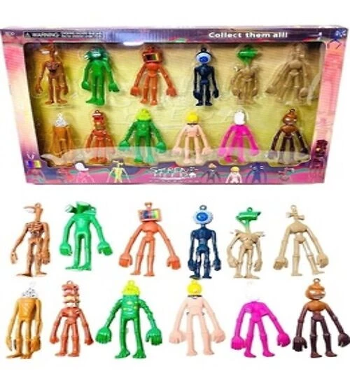 Siren Kafalar  12 Li Set 10 cm Aksiyon Figürü Siren Kafalar Seti - 2