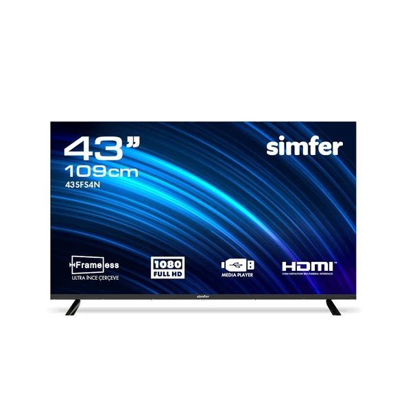 Simfer 43SFS4N 109 Ekran 43" Uydu Alıcılı Led Full HD TV