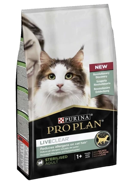 Pro Plan LiveClear Alerjen Azaltan Somonlu Kısırlaştırılmış 1.4 kg Yetişkin Kedi Maması