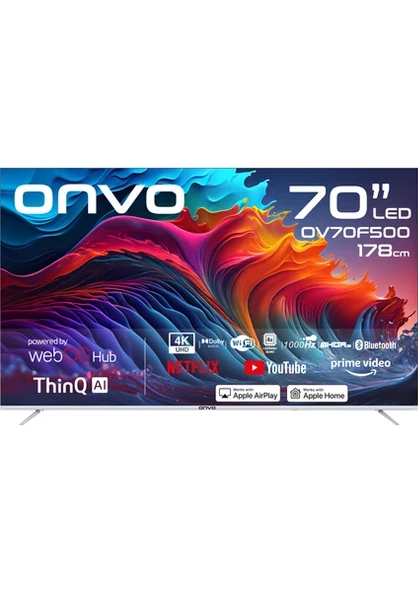 Onvo OV70F500 4K Ultra HD 70" 178 Ekran Uydu Alıcılı webOS Smart LED TV