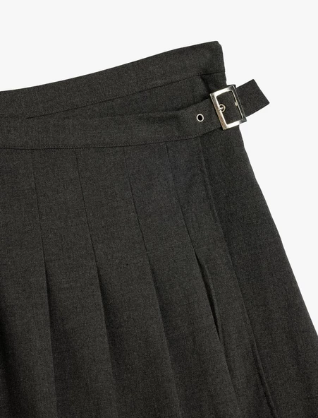 Pileli Kız Çocuk Uzun Etek - 4