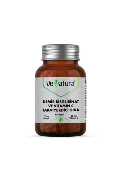 VeNatura Demir Bisglisinat Ve Vitamin C 90 Kapsül