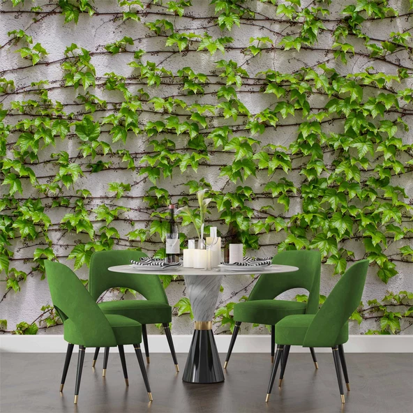 Sarmaşıklı Duvar Teması Duvar Kağıdı Baskı - Resim 5