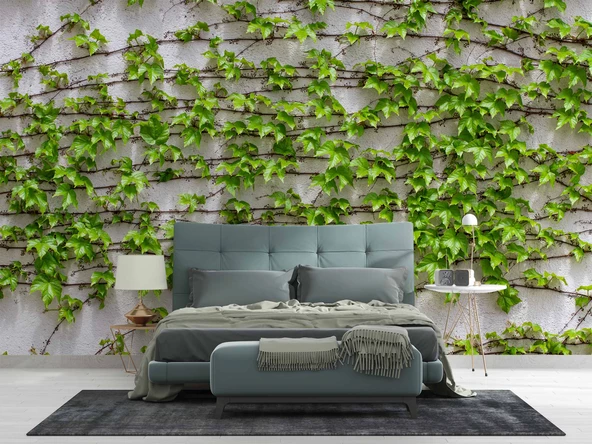 Sarmaşıklı Duvar Teması Duvar Kağıdı Baskı - Resim 2