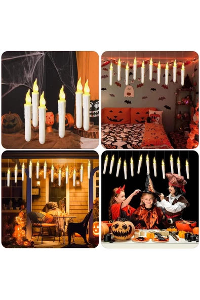 UmoTech   Dumansız Alevsiz Damlasız Led Mumlar Uzaktan Kumanda Seti Parlak Pilli Titreşimli Yangın Riski Yok - 4