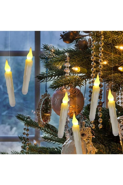 UmoTech   Dumansız Alevsiz Damlasız Led Mumlar Uzaktan Kumanda Seti Parlak Pilli Titreşimli Yangın Riski Yok - 3