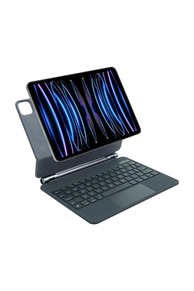 UmoTech   Manyetik Kılıf iPad Pro11"/iPad Air(4 ve 5.nesil) için Uyumlu Bluetooth Aydınlatmalı Klavyeli Kılıf