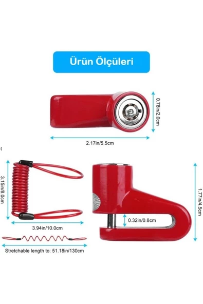 UmoTech   Yüksek Güvenlikli Bisiklet Scooter Motosiklet Kilidi Hırsızlığa Karşı Etkili Koruma Sağlam Dayanıklı - 2