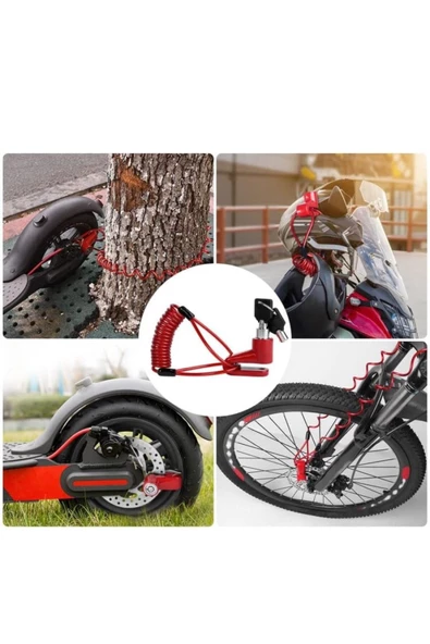 UmoTech   Yüksek Güvenlikli Bisiklet Scooter Motosiklet Kilidi Hırsızlığa Karşı Etkili Koruma Sağlam Dayanıklı - 6