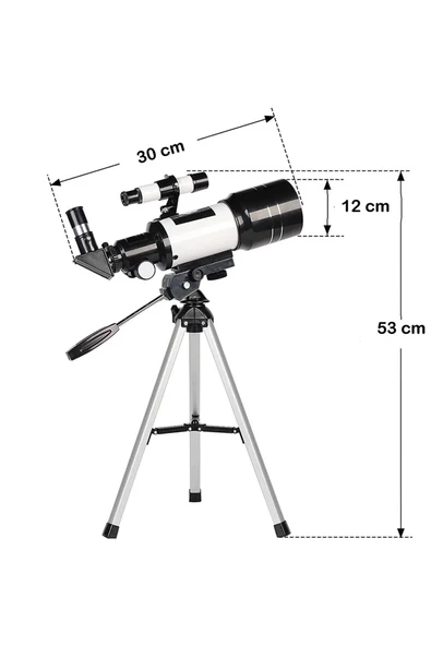 BGZ STORE   Profesyonel Astronomik Teleskop 150x Yakınlaştırma - 70mm Objektif Uzay-ay-doğa Gözlem Teleskobu - 3
