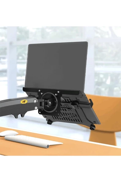 UmoTech   NB F80-FP Amortisörlü 10"-17" Uyumlu Laptop Standı - 17-30" Monitör Tutucu 2 si 1 Arada - 4