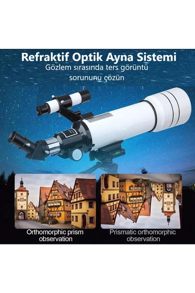 UmoTech   Teleskop 333x Çantalı Astronomik Gökyüzü Ay Doğa Teleskobu Tripod Telefon Tutucu Ay+Güneş Filtresi - Resim 3