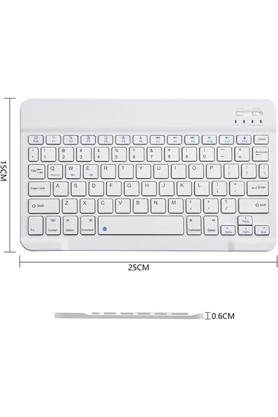 UmoTech   Bluetooth Klavye Telefon Tablet Bilgisayar Uyumlu Slim Şarjlı Kablosuz Klavye - 6