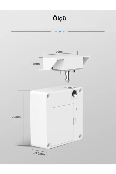 UmoTech   Elektronik Akıllı Anahtarsız Çekmece -Dolap Kilidi Gizli Çekmece Kilidi ve Manyetik Güvenlik Çözümü - Resim 6
