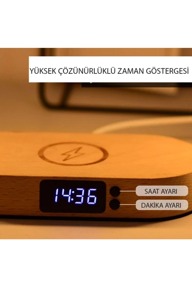 UmoTech   Kablosuz Şarj Cihazı Gece Lambası Masa Lambası LED Masa Lambası Başucu 10W Kablosuz Şarj USB Type-C - 5