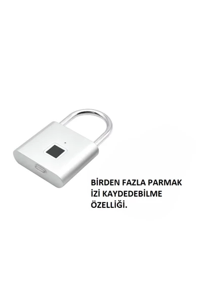 UmoTech   Parmak İzi Teknolojili Akıllı Asma Kilit Güvenli ve Kolay Kullanım Çoklu Parmak İzi Ekleme Dayanıklı - 2