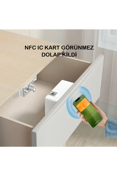 UmoTech   Elektronik Akıllı Anahtarsız Çekmece -Dolap Kilidi Gizli Çekmece Kilidi ve Manyetik Güvenlik Çözümü - Resim 4