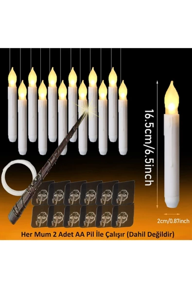 UmoTech   Dumansız Alevsiz Damlasız Led Mumlar Uzaktan Kumanda Seti Parlak Pilli Titreşimli Yangın Riski Yok - 7