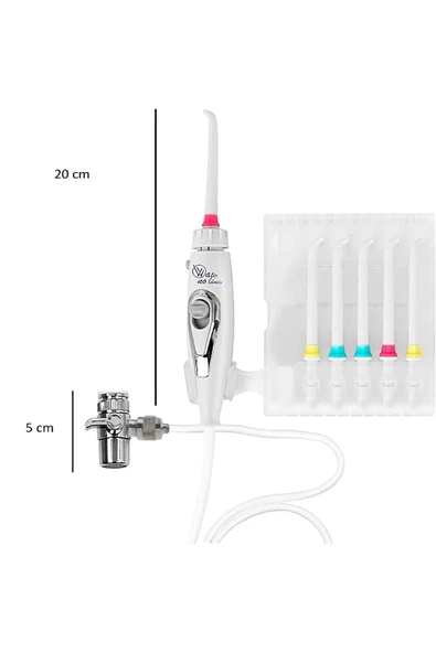 UmoTech   Profesyonel Ağız Duşu Pilsiz Ve Elektriksiz Duvar Askılıklı 6 Başlıklı Aile Boyu Irrigatör - 6