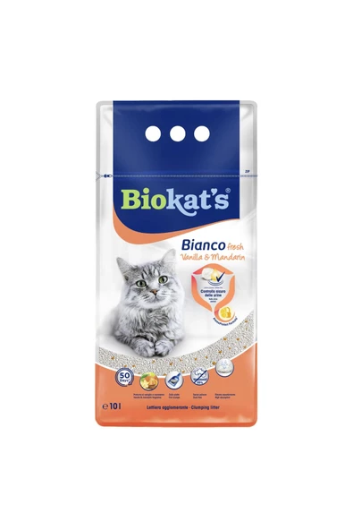 Biokat's Kedi Kumu Bianco Vanilya&Mandalina 10 Lt
