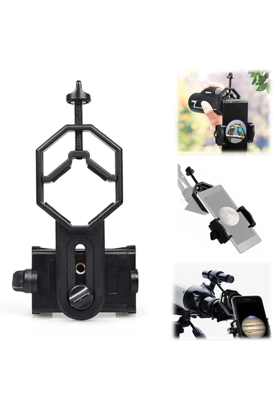 UmoTech Teleskop Dürbün Mikroskop Uyumlu Telefon Tutucu Adaptör Universal Telefon Bağlantı Aparatı ürün görseli 1