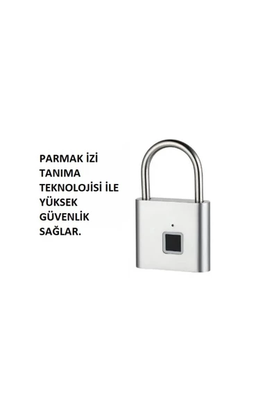 UmoTech   Parmak İzi Teknolojili Akıllı Asma Kilit Güvenli ve Kolay Kullanım Çoklu Parmak İzi Ekleme Dayanıklı - 5