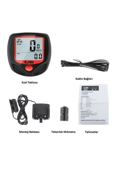 UmoTech   Profesyonel Bisiklet Hız Göstergesi Su Geçirmez Dijital Hız ve Mesafe Ölçer - Resim 5