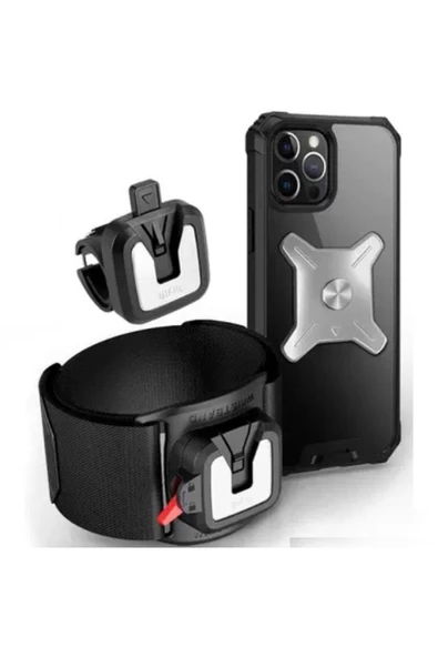 BGZ STORE Bisiklet Motorsiklet Gidon Telefon Tutucu 2in1 Kol/Bilek Takılan Band Pratik Kilitli Telefon Tutucu ürün görseli 1