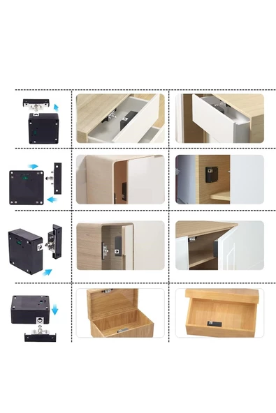 UmoTech   Elektronik Akıllı Anahtarsız Çekmece -Dolap Kilidi Gizli Çekmece Kilidi ve Manyetik Güvenlik Çözümü - Resim 8