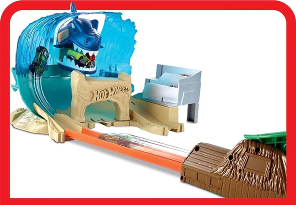 HOT WHEELS CİTY SHARK BEACH BATTLE KÖPEKBALIĞI KUMSAL YARIŞI - 3