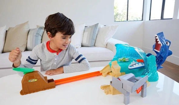 HOT WHEELS CİTY SHARK BEACH BATTLE KÖPEKBALIĞI KUMSAL YARIŞI - 5