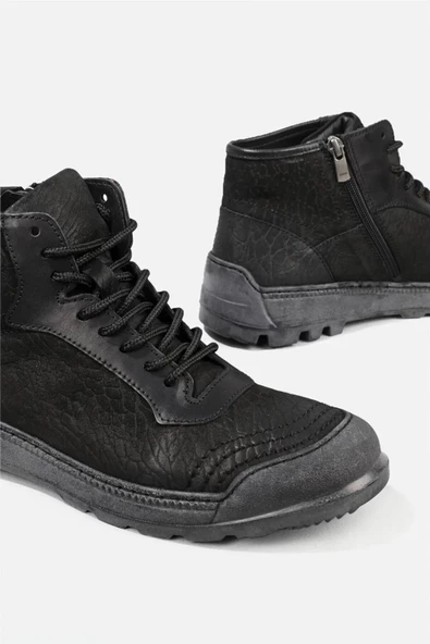 Libero 1339 Casual Hakiki Deri Nubuk Erkek Bot (Kış 24) - 6