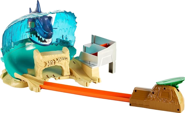 HOT WHEELS CİTY SHARK BEACH BATTLE KÖPEKBALIĞI KUMSAL YARIŞI - 6