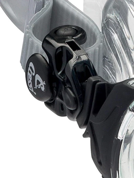 Cressi Eyes Evolution Crsytal Maske Hypoalerjik siliko şeffaf siyah - 3