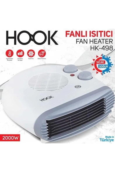 Hook Fanlı Yatık Turbo Ayak Isıtıcı Masa Altı Isıtıcı Sıcak/soğuk-498