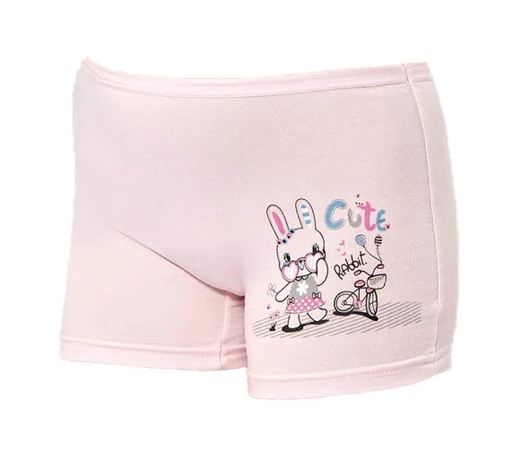 12 Adet Kota Kız Çocuk Baskılı Boxer Karışık Renk 3409 - Resim 2