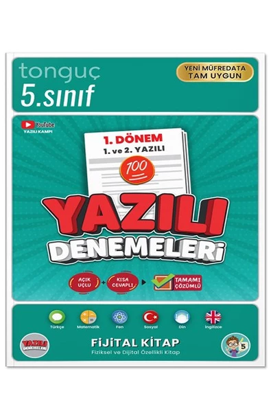 5. Sınıf 1. Dönem Yazılı Denemeleri ve Yazılı Notları - Tonguç Yayınları - 2